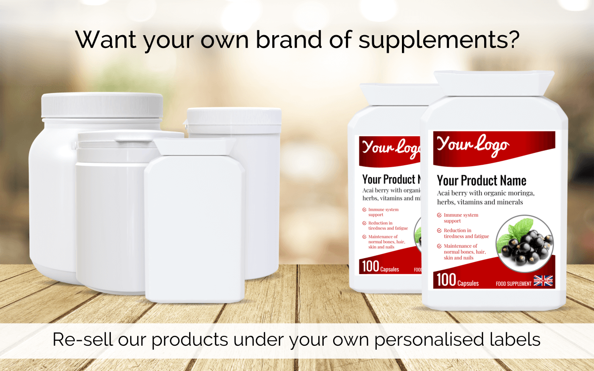 Own label supplements Own label food supplements service